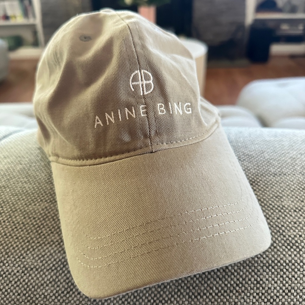 Anine Bing Grey Logo Cap